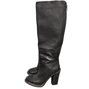 Vera Wang Kai Boots Womens 6.5 Leather Knee High Italy Quiet Luxury Designer